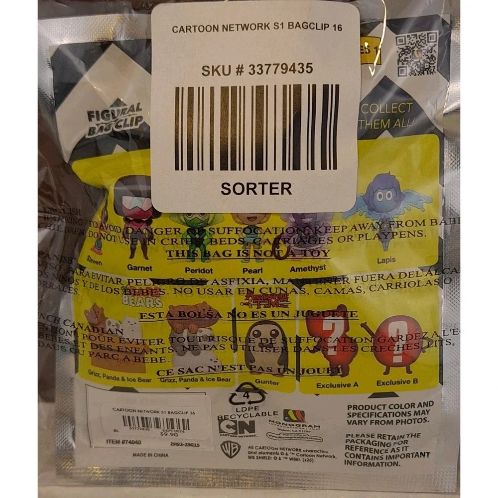 Cartoon Network Series 1 3D Figural Bag Clip Blind Bag
